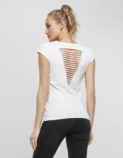 Ladies’ Back Cut Tee BY035