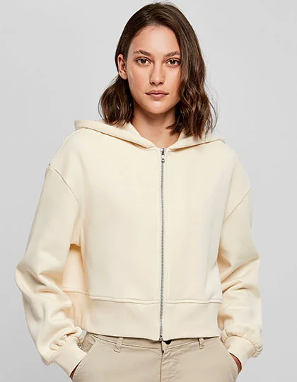Ladies Short Oversized Zip Jacket BY237
