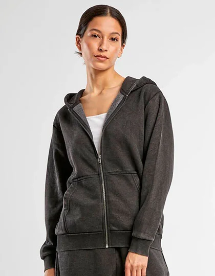 Ladies Vintage Heavy Zip Hoody BY299