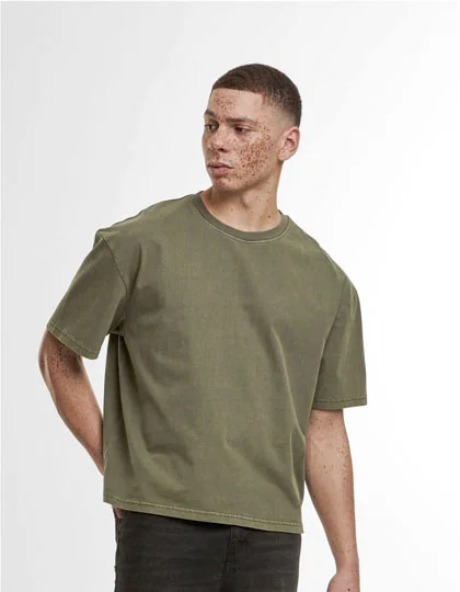 Vintage Cropped Heavy Oversize Tee BY435
