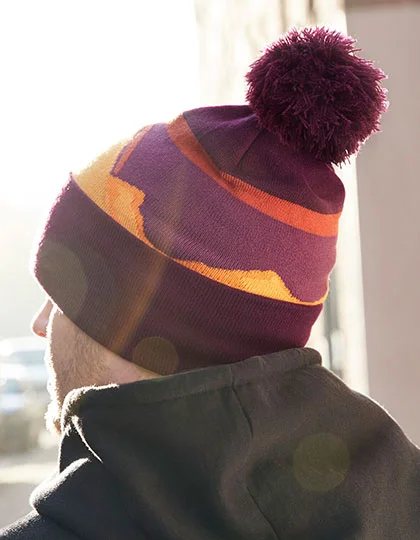 Mountain Peaks Pom Pom Beanie CB395R