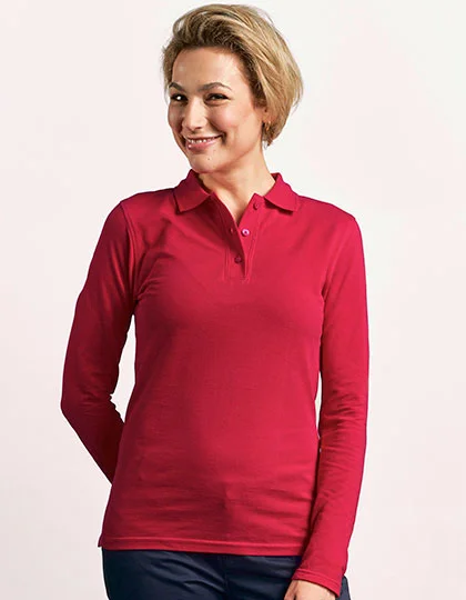 Women’s Heavy Polo Long Sleeve E4605