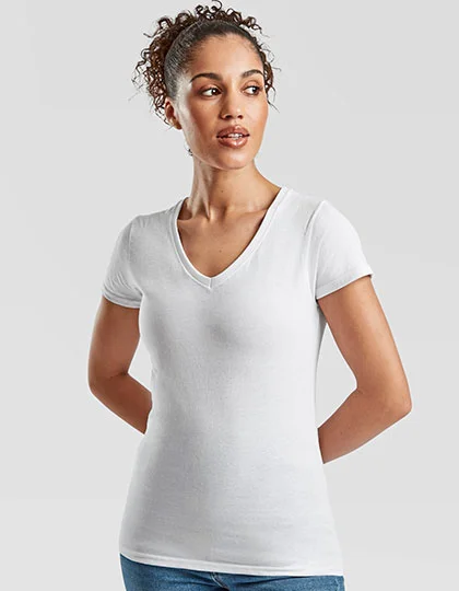 Ladies’ Valueweight V Neck T F271N