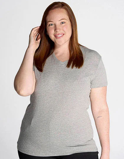 Ladies’ Curves T-Shirt V-Neck JHK604