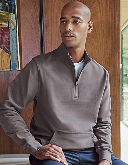 Regular Fit 1/4 Zip Pique Sweatshirt K339