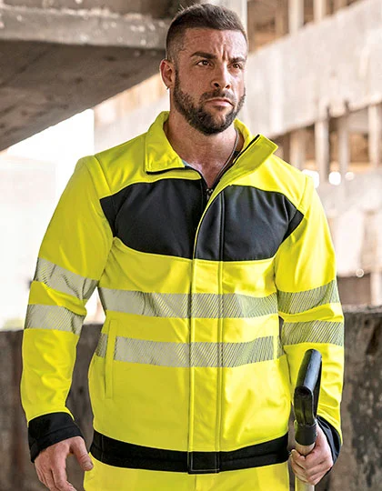 EOS Hi-Vis Workwear Softshell Jacket With Printing Area KX1003