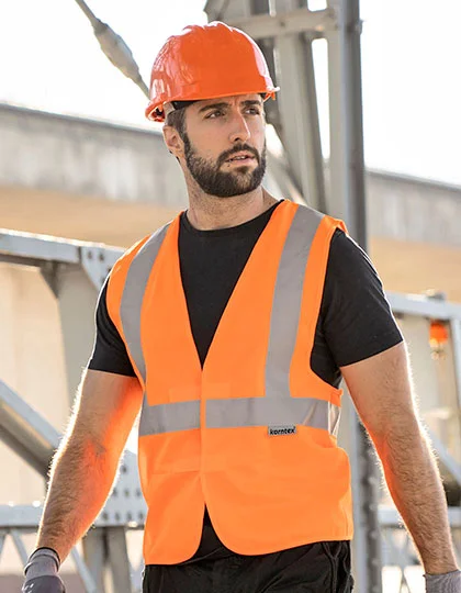 Hi-Vis Safety Vest With 3 Reflective Stripes Bremen KX141