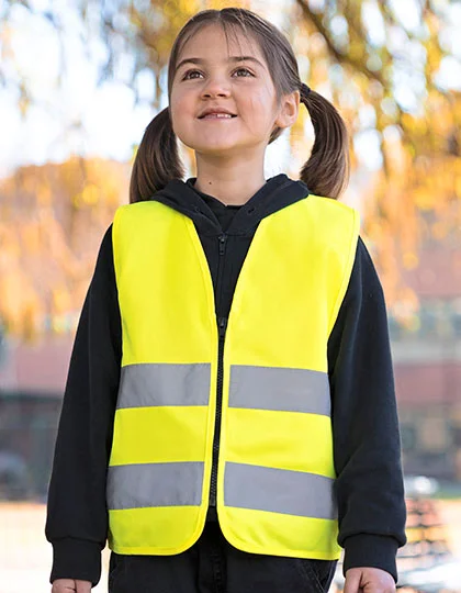 Kids’ Hi-Vis Safety Vest With Front Zipper Aalborg KX201