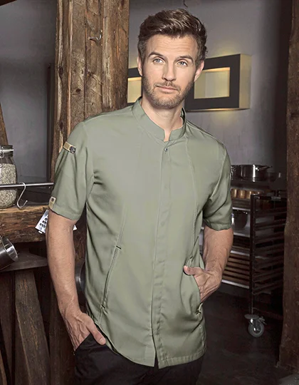 Short Sleeve Chef Jacket Green-Generation KY052