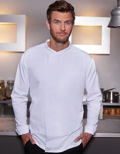 Long-Sleeve Throw-Over Chef Shirt Basic KY121
