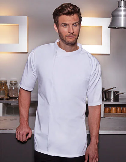 Short-Sleeve Throw-Over Chef Shirt Basic KY122