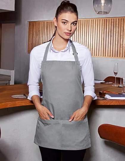 Short Bib Apron Basic With Buckle And Pocket KY123