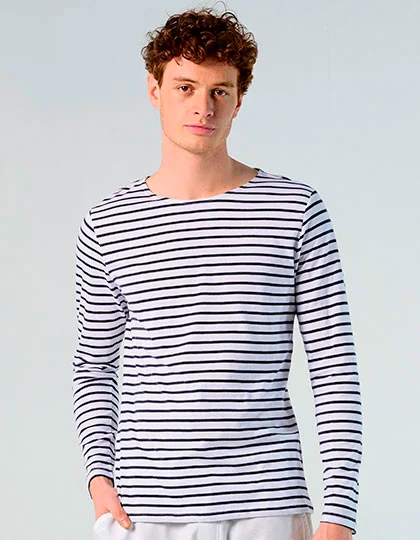 Men’s Long Sleeve Striped T-Shirt Marine L01402