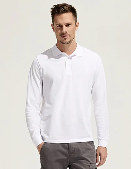 Unisex Long Sleeve Polycotton Polo Shirt L03983