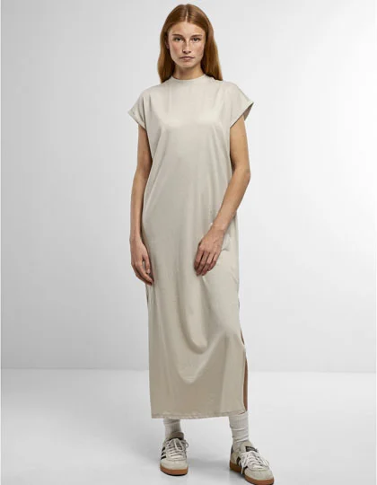 Ladies Long Extended Shoulder Dress NM045
