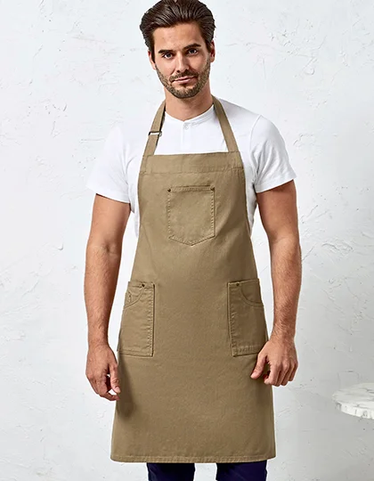 Cotton Chino Bib Apron PW132