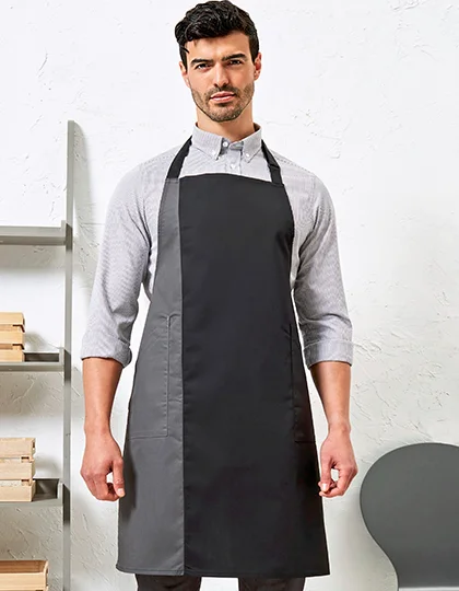 Colours Collection Contrast Bib Apron PW162