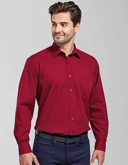 Men’s Poplin Long Sleeve Shirt PW200
