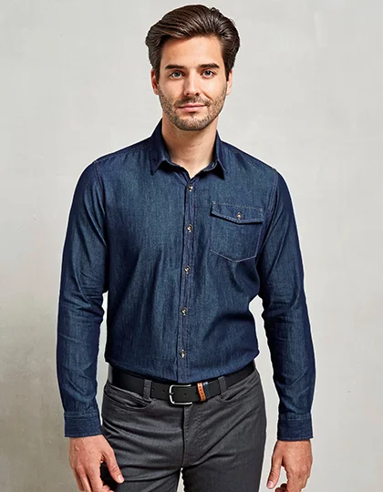 Men’s Jeans Stitch Denim Shirt PW222