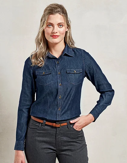 Women’s Jeans Stitch Denim Shirt PW322