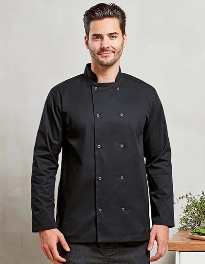 Chef’s Long Sleeve Stud Jacket PW665