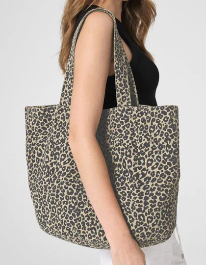 Leopard Print Canvas Shopper WM335