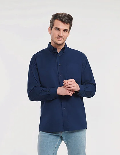 Men's Long Sleeve Classic Oxford Shirt Z932
