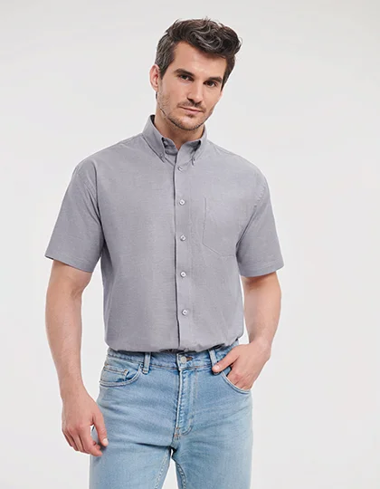 Men's Short Sleeve Classic Oxford Shirt Z933
