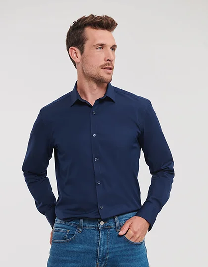 Men's Long Sleeve Fitted Ultimate Stretch Shirt Z960